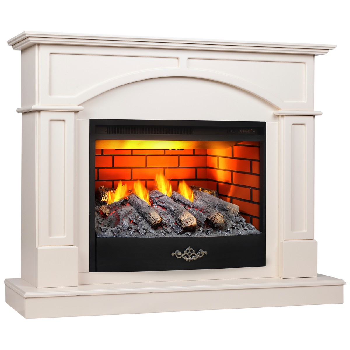 Электрокамин RealFlame Jacomo 25,5 WT крем с очагом 3D Firestar 25,5