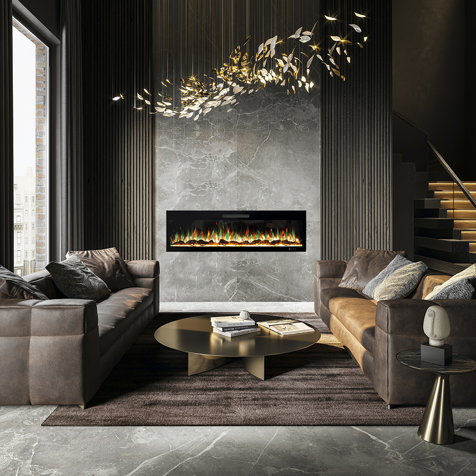 Электроочаг RealFlame Diamond 60, с муляжом дров и кристаллами