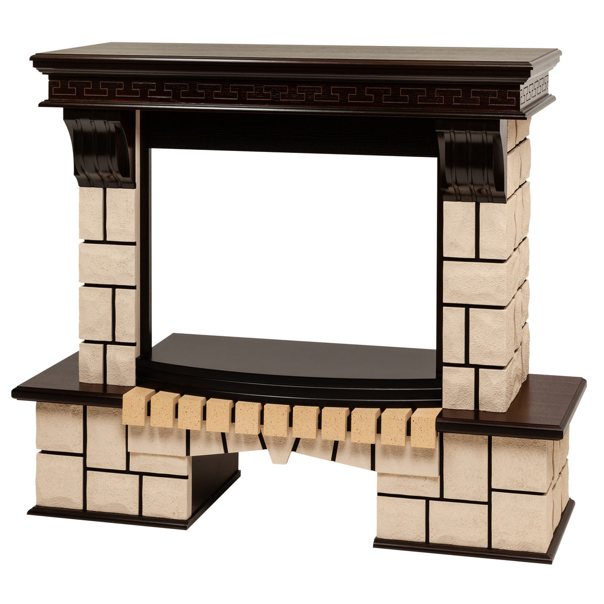 Портал каминный из МДФ RealFlame Stone 25/25,5 AO античный дуб, МДФ