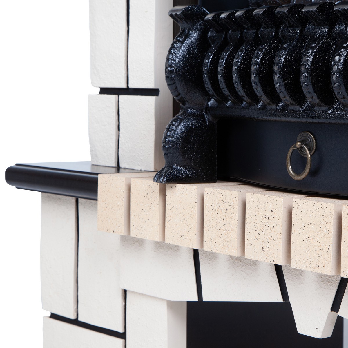 Электрокамин RealFlame Stone Coner AO античный дуб с очагом 3D Oregan