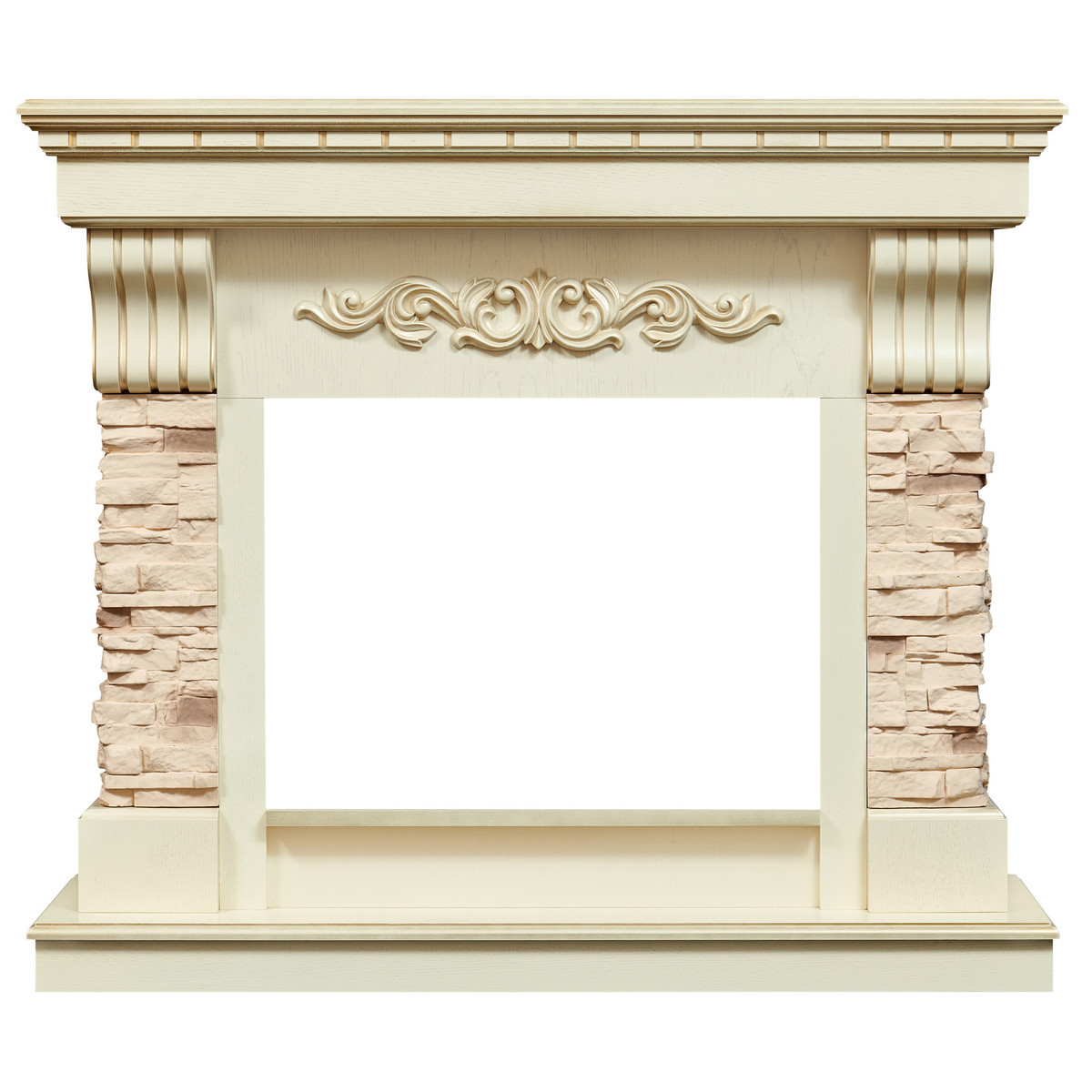 Портал каминный из МДФ RealFlame Marseille Luxe 24 белый, белый дуб
