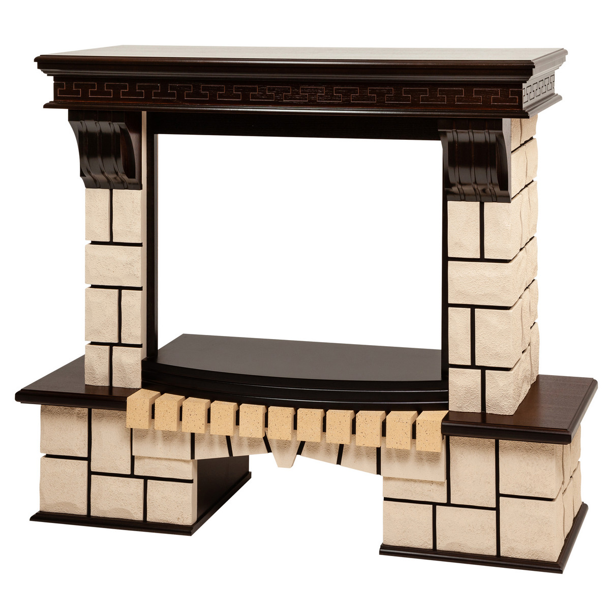 Портал каминный из МДФ RealFlame Stone 25/25,5 AO античный дуб, МДФ