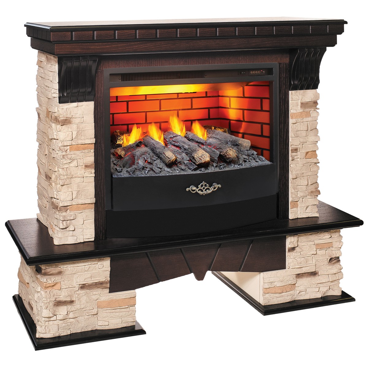 Электрокамин RealFlame Rockland AO античный дуб с очагом 3D Firestar 25,5
