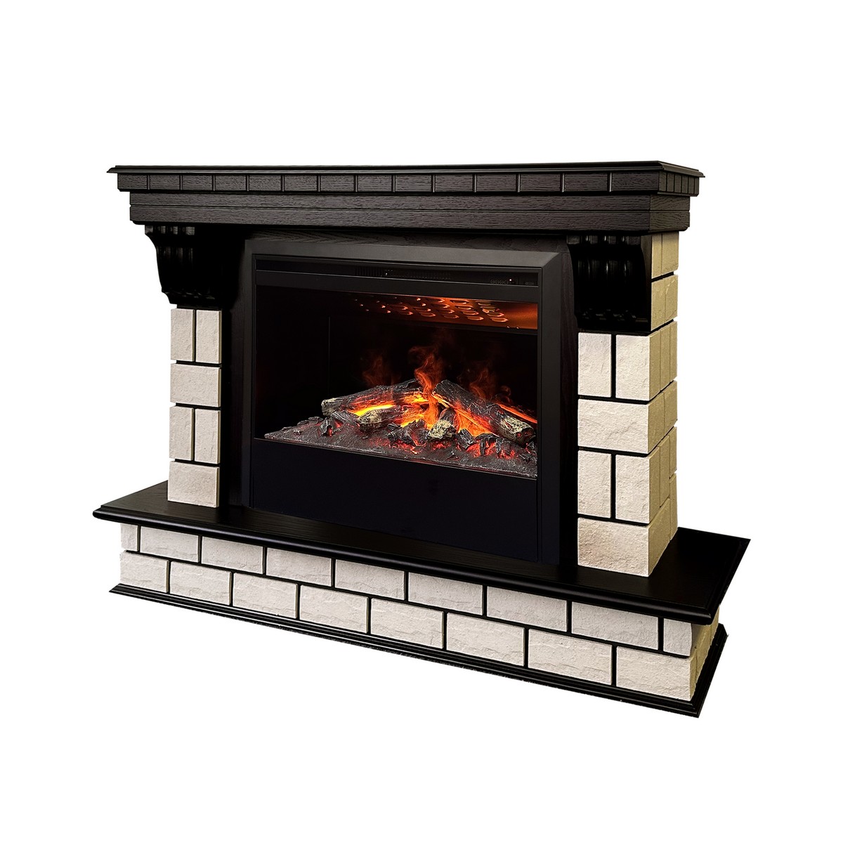 Электрокамин RealFlame Castle 26 AO античный дуб с очагом 3D Helios 26 SBG