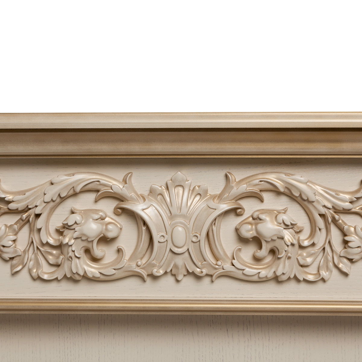 Портал каминный из МДФ RealFlame Prince 50 WT белый дуб с золотой патиной, под очаг Saphir 50