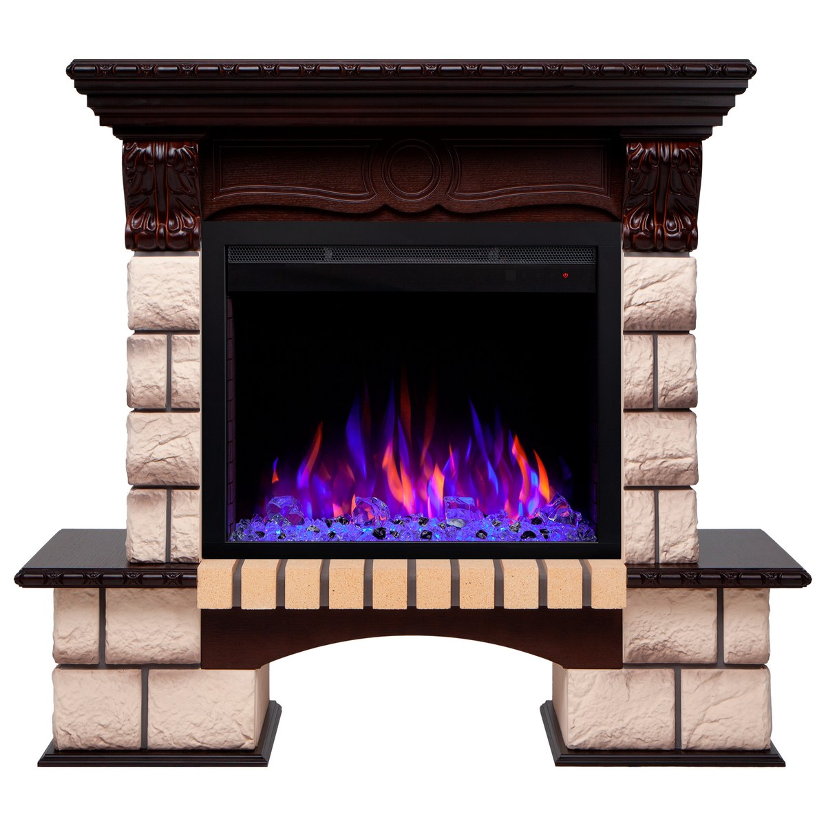 Электрокамин RealFlame Bolero 25,5 NT орех с очагом Saphir 25,5