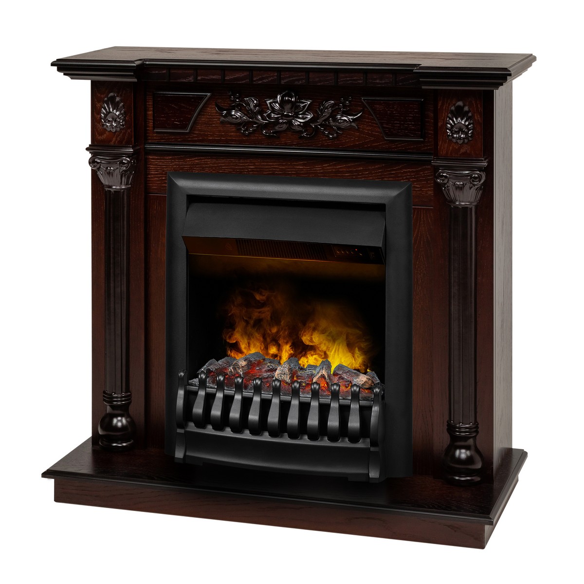 Электрокамин RealFlame Dacota AO античный дуб с очагом 3D Oregan