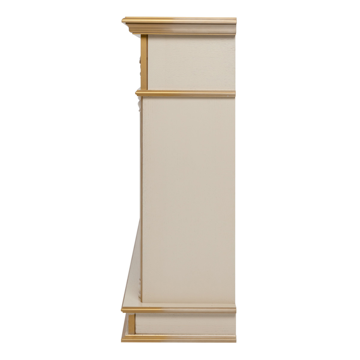 Портал каминный из МДФ RealFlame Prince 50 WT белый дуб с золотой патиной, под очаг Saphir 50