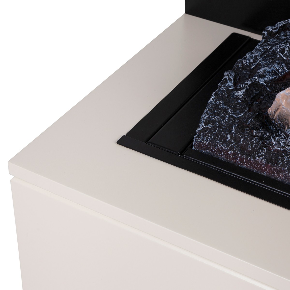 Электрокамин RealFlame Modern CST1000 WT белый дуб с очагом 3D Cassette 1000 Black Panel