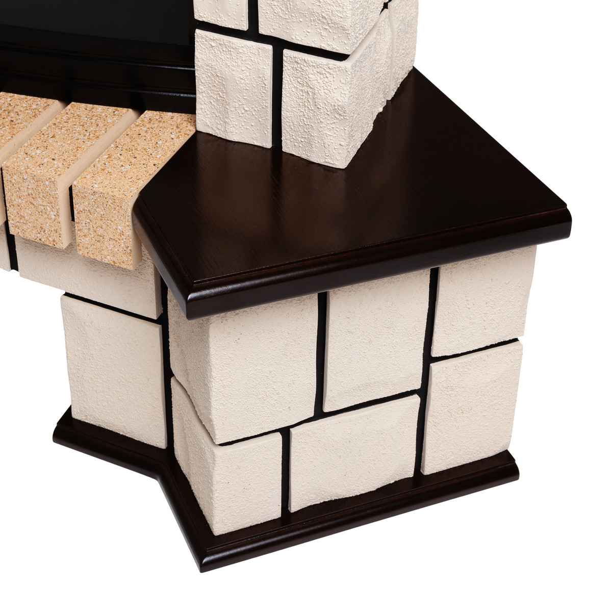 Портал каминный из МДФ угловой RealFlame Stone Corner 26 AO античный дуб