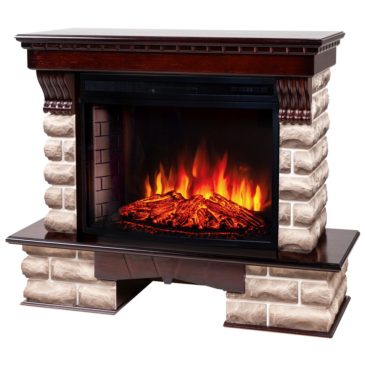 Электрокамин RealFlame Kansas 33/33W AO античный дуб с очагом Firespace 33 S IR