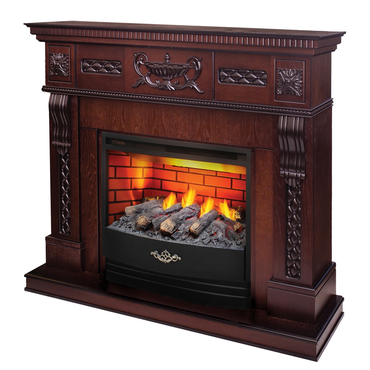 Электрокамин RealFlame Corsica Lux 25,5/26 AO античный дуб с очагом 3D Firestar 25,5