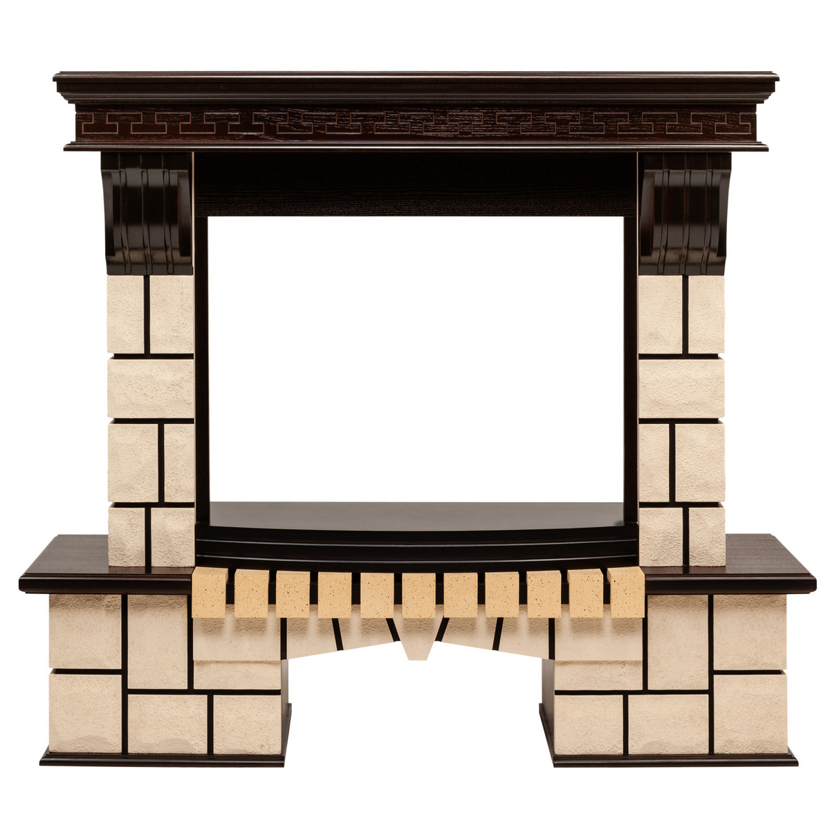 Портал каминный из МДФ RealFlame Stone 25/25,5 AO античный дуб, МДФ