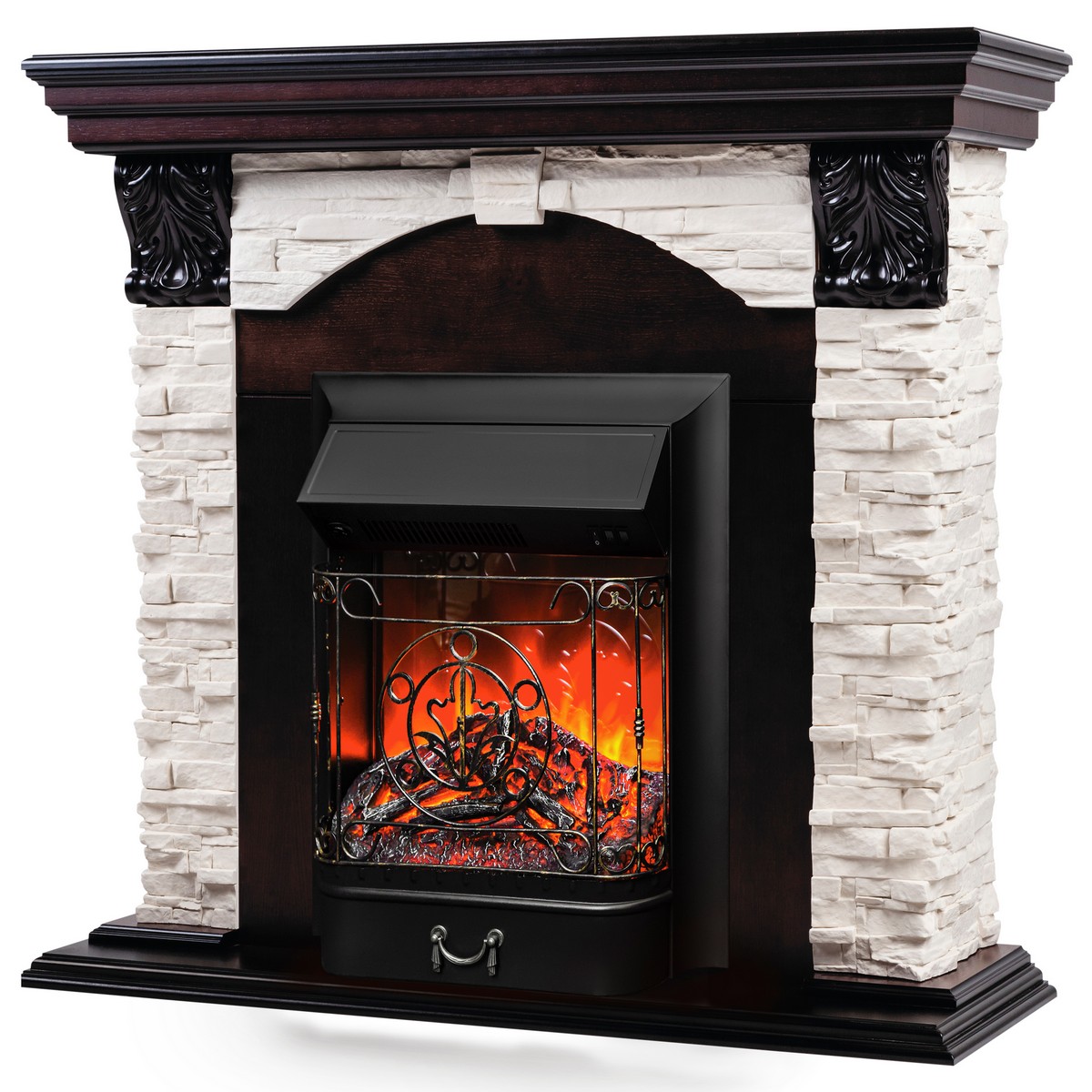 Электрический камин RealFlame Dublin Lux AO с очагом Majestic LUX BL