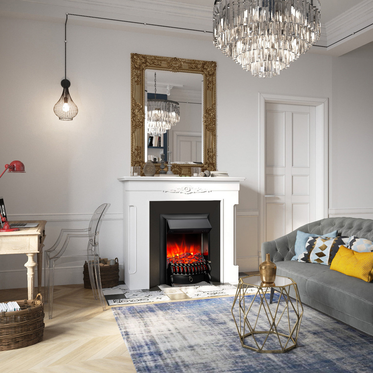 Электроочаг Fobos Lux BL