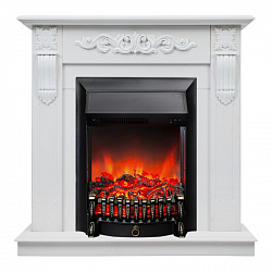 Электрокамин Электрокамин RealFlame Dominica DN белый матовый с очагом Fobos Lux Black